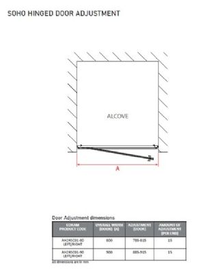 IMPEY SOHO BLACK WETROOM SCREEN 800mm R/H HINGED DOOR, AH24SC01-80-RIGHT IMPEY SOHO BLACK WETROOM SCREEN 800mm R/H HINGED DOOR, AH24SC01-80-RIGHT